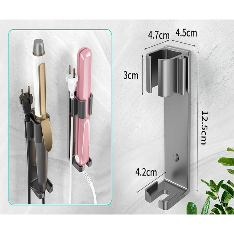 Hair Tool Organizer: Matte grey vertical cord management rack