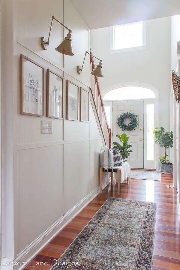Hallway Decor Board And Batten Swing Arm Sconces Lighting