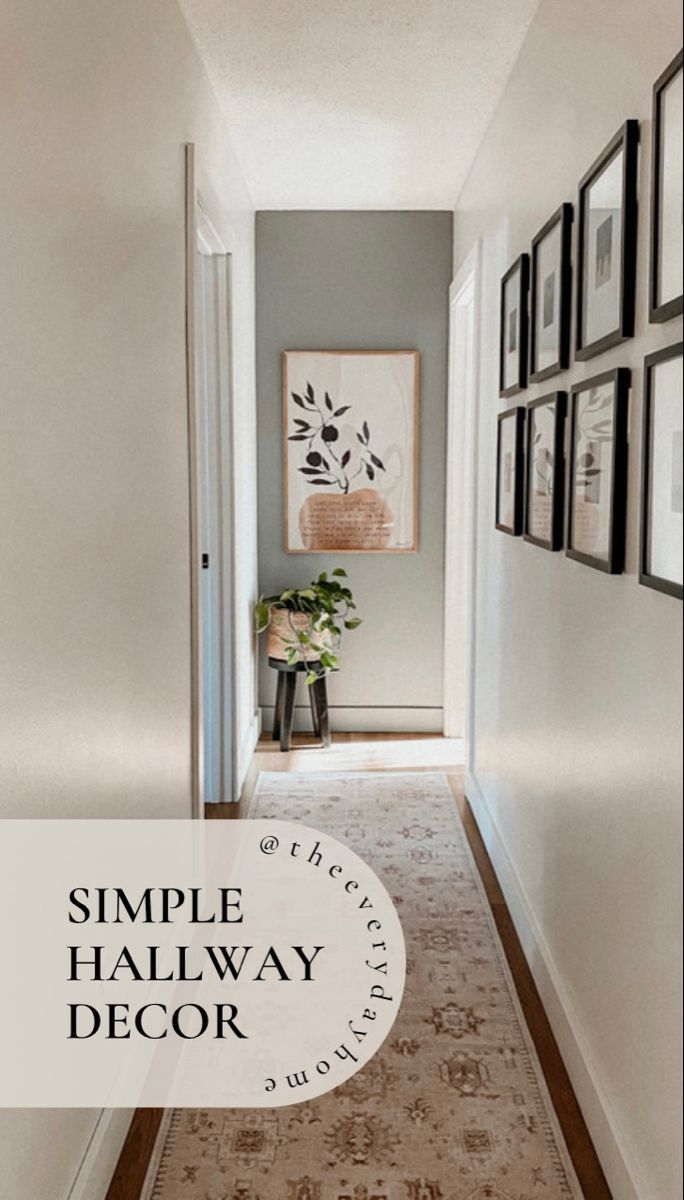 Hallway Decor Muted Accent Wall Botanical Print Gallery