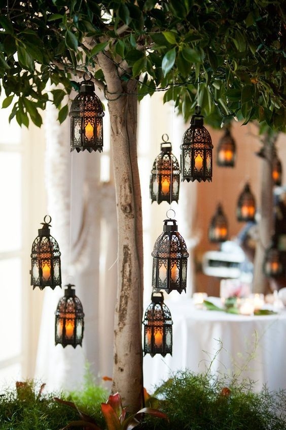 Hanging Lanterns Intricate Filigree Moroccan Lantern Wedding Decor