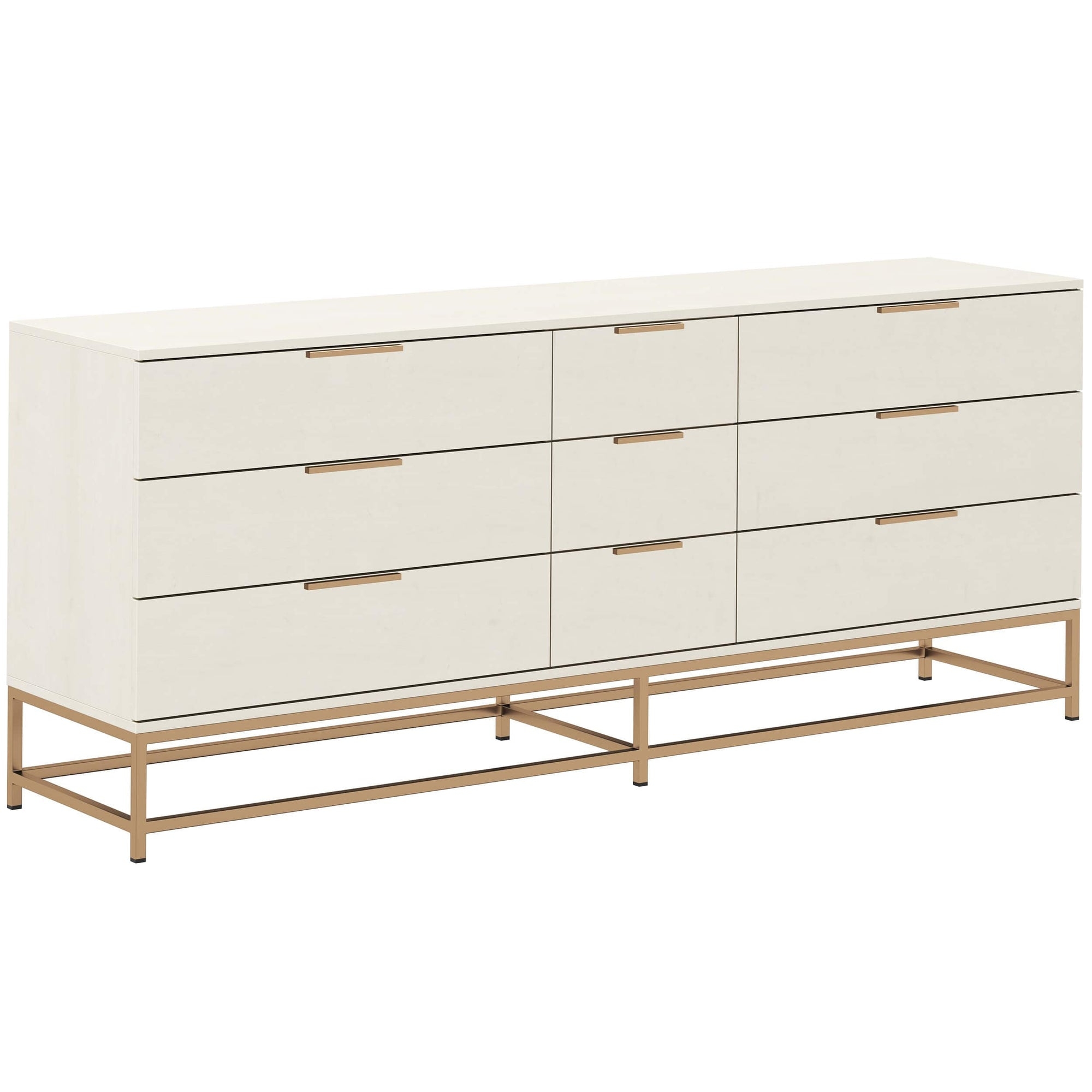 Horizontal Dresser Champagne Gold Base Large Sideboard
