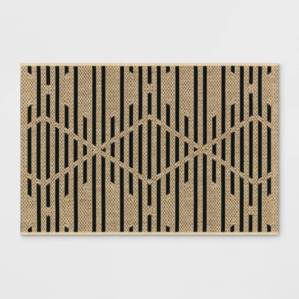 Indoor Outdoor Rug Broken Geometric Rug Flat Weave