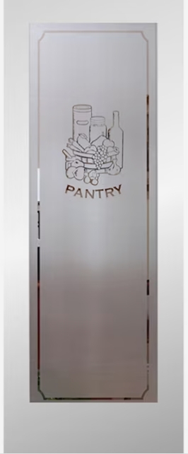 Interior Door Food Basket Design etched pantry door glass
