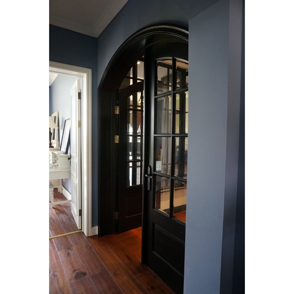 Interior Double Door: Eight Lite Glass Matte Black
