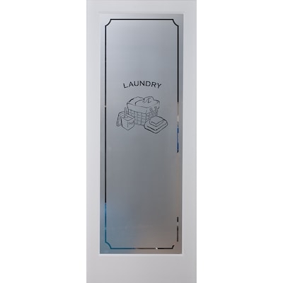 Interior Slab Door Frosted Laundry Glass Frosted laundry door