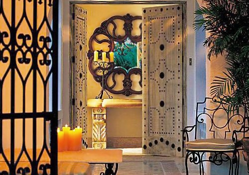 Interior Wrought Iron Antique White Doors Spanish Revival