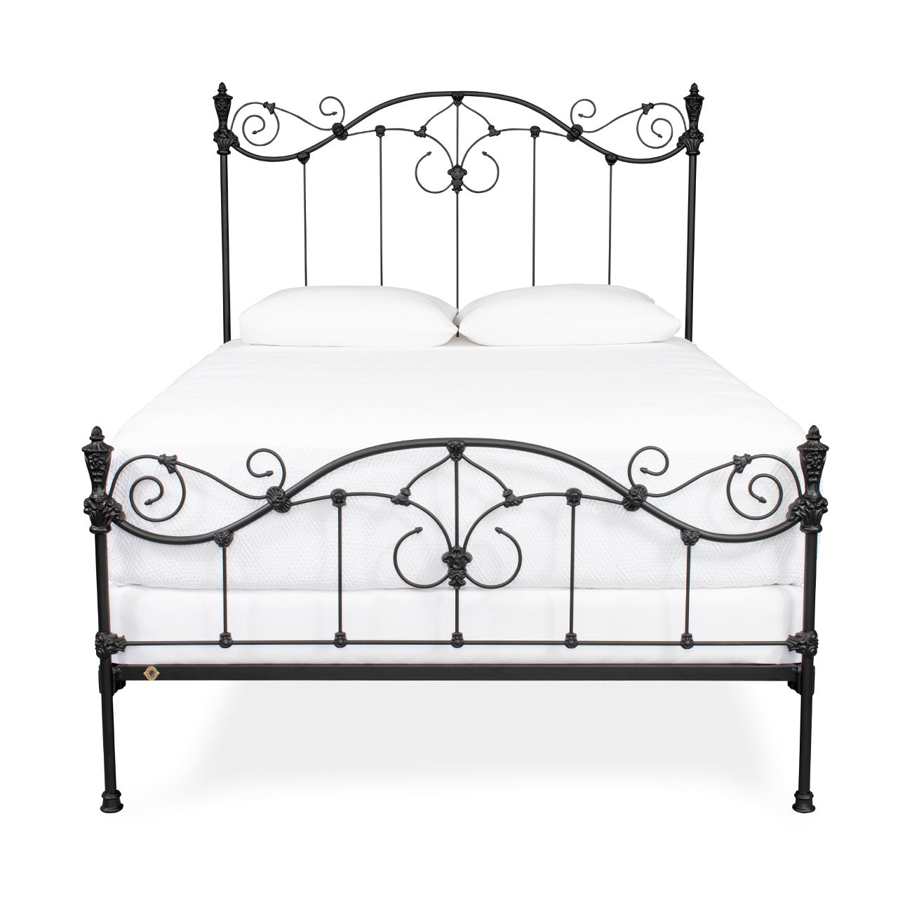 Iron Bed Frame providing Scrolled Metalwork Design