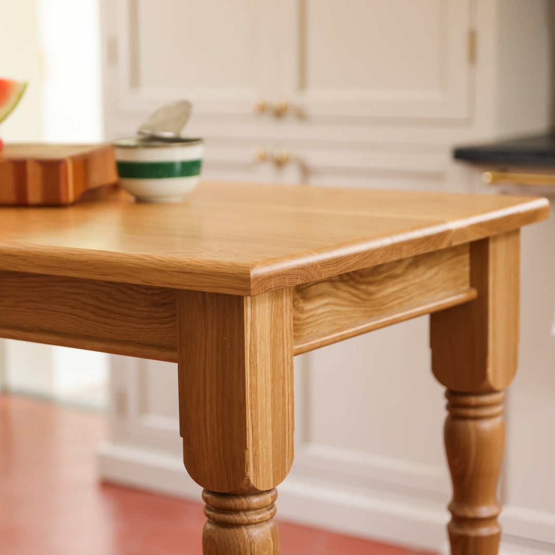 Island Table Traditional Wood With Paneled Apron Design
