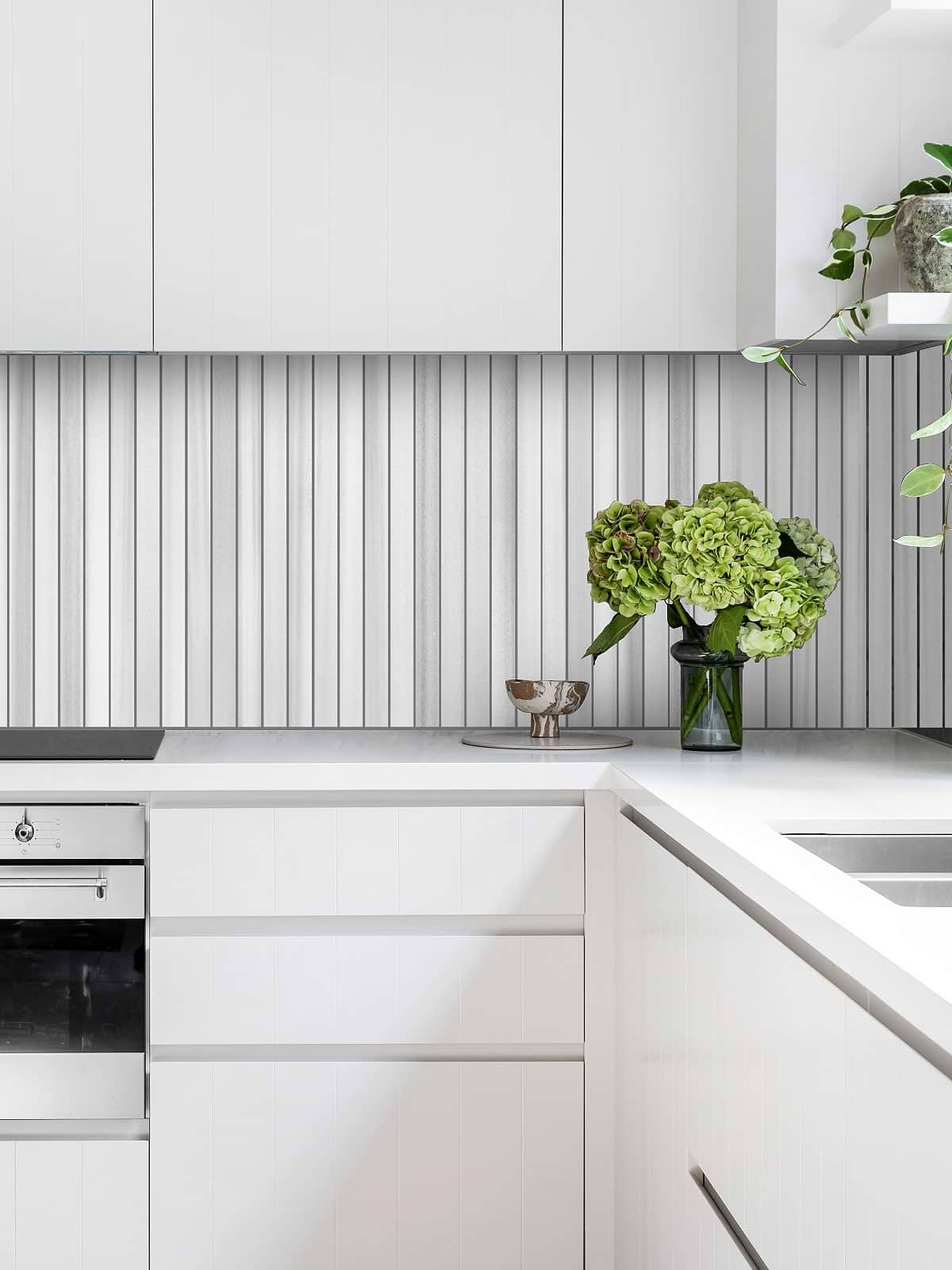 Kitchen Backsplash Linear Mosaic for Thin Strip Stone Tile