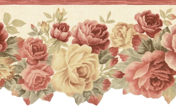 Laser Cut Floral Wallpaper Border for a Cottagecore Floral Wall Trim