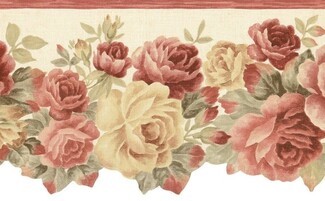 Laser Cut Floral Wallpaper Border for a Cottagecore Floral Wall Trim