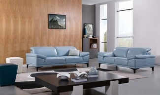 Leather Sofa Adjustable Headrests Contemporary Leather Seating