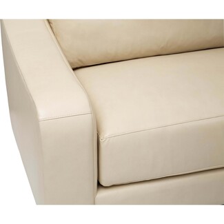Leather Sofa Landry Ivory Wide Track Arm Seating
