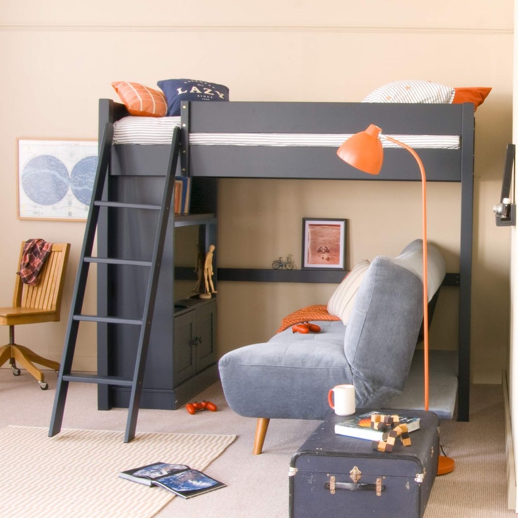 Loft Bed: Cabinet Storage Stylish High Sleeper Design