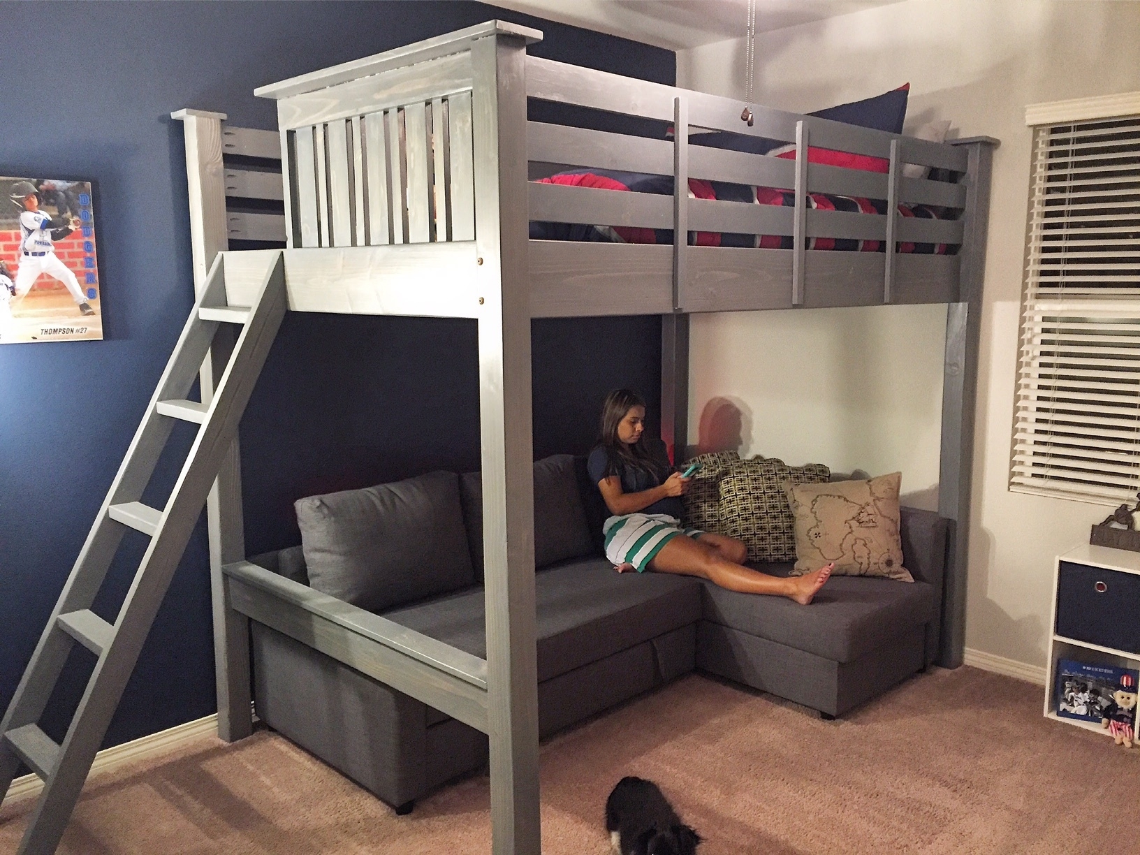Loft Bed: Sectional Nook Teen Room Loft Design