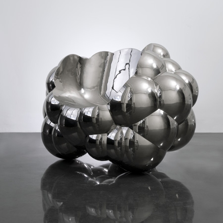 Lounge Chair Spherical Cluster Mirror Finish Chrome Seating