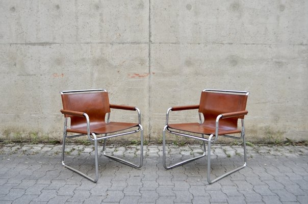 Lounge Chair with Tubular Chrome Frame and Sling Style Seat
