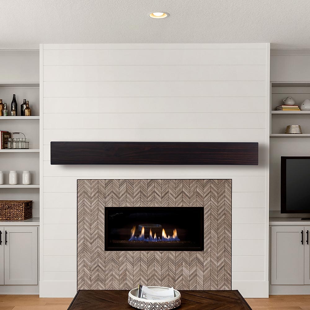 Mantel Shelf in Coffee Bean with Hidden Storage
