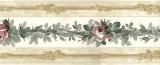 Marbled Texture Wallpaper Border for a Vintage Rose Border