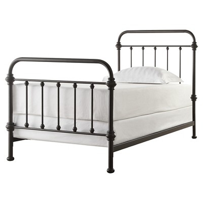 Metal Bed Frame Spindle Design Antique Bronze Iron Bed