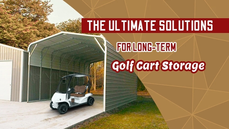Metal Carport: Arched Profile Long-term Golf Cart Storage