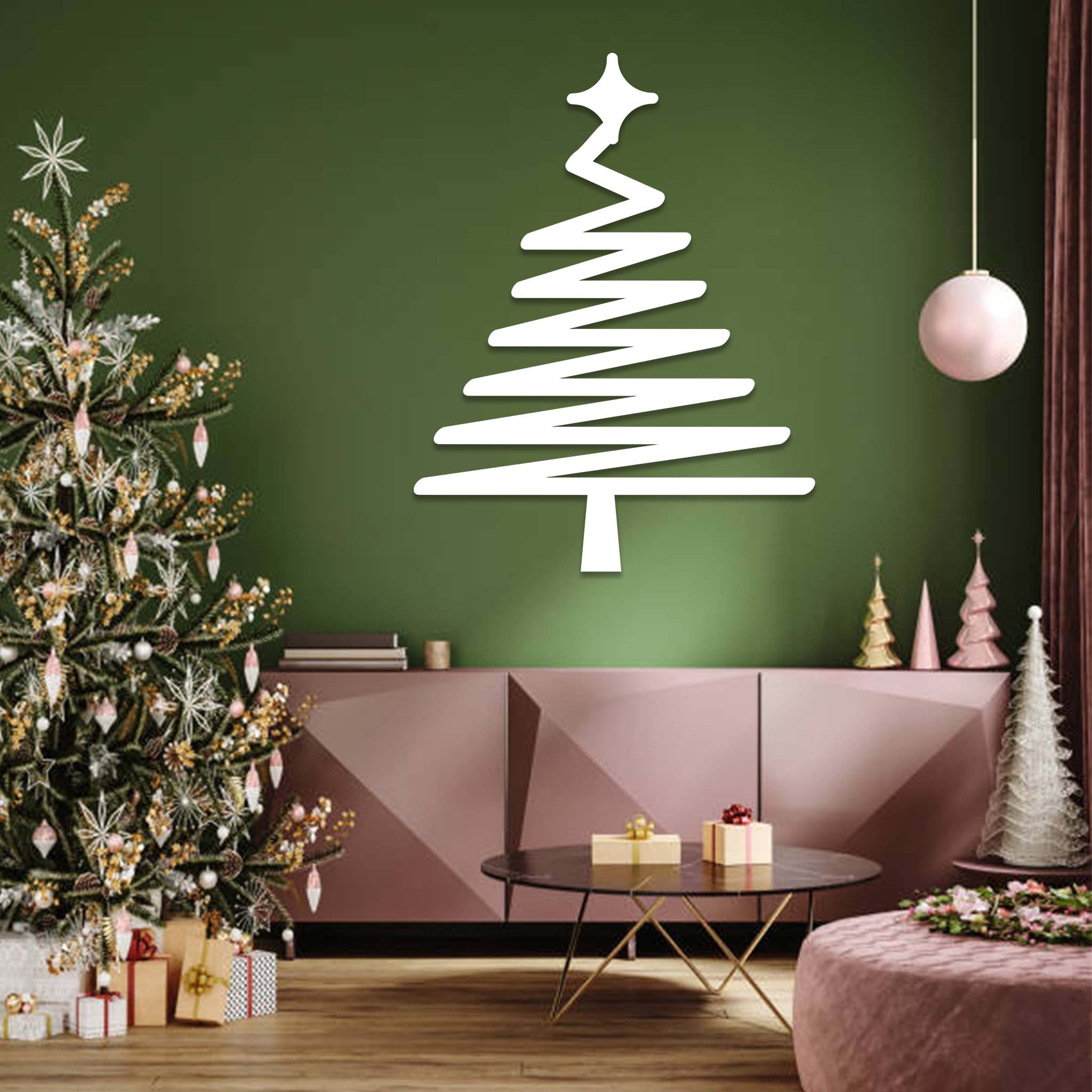 Metal Wall Art: Modern Zigzag Wall Decor Silhouette