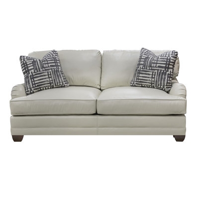 Mid Sleep Sofa with Pleated Roll Arms and 71 Inch Width