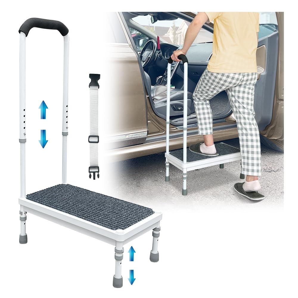Mobility Step Stool: Handicap SUV Step with Telescoping Rail