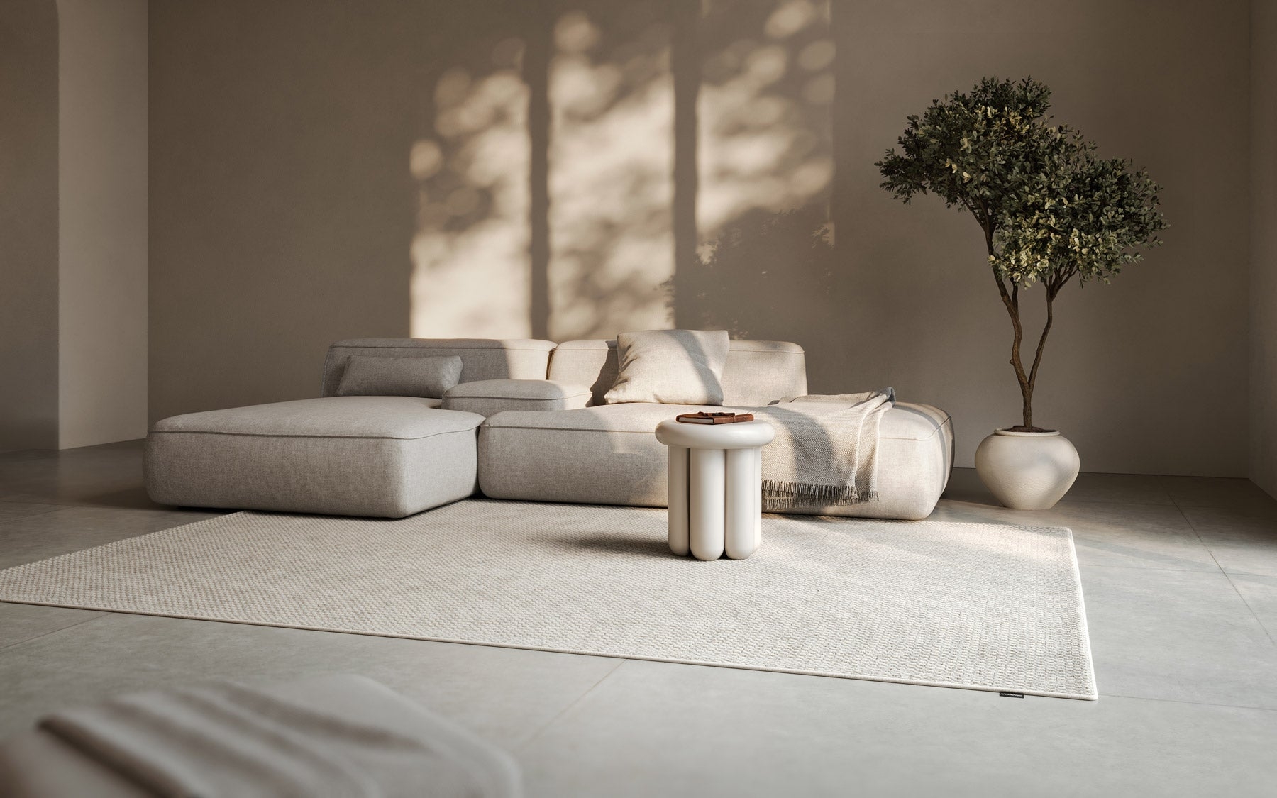 Modular Sofa Sections Japandi Style Rug Placement Ideas
