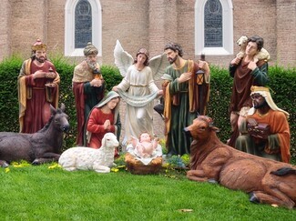 Nativity Set: Traditional Christmas Creche, Large Multi-Piece