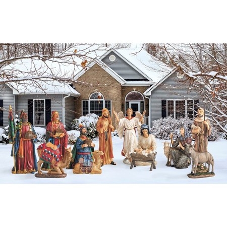 Nativity Set: Twelve Piece Large Scale Christmas Figurines
