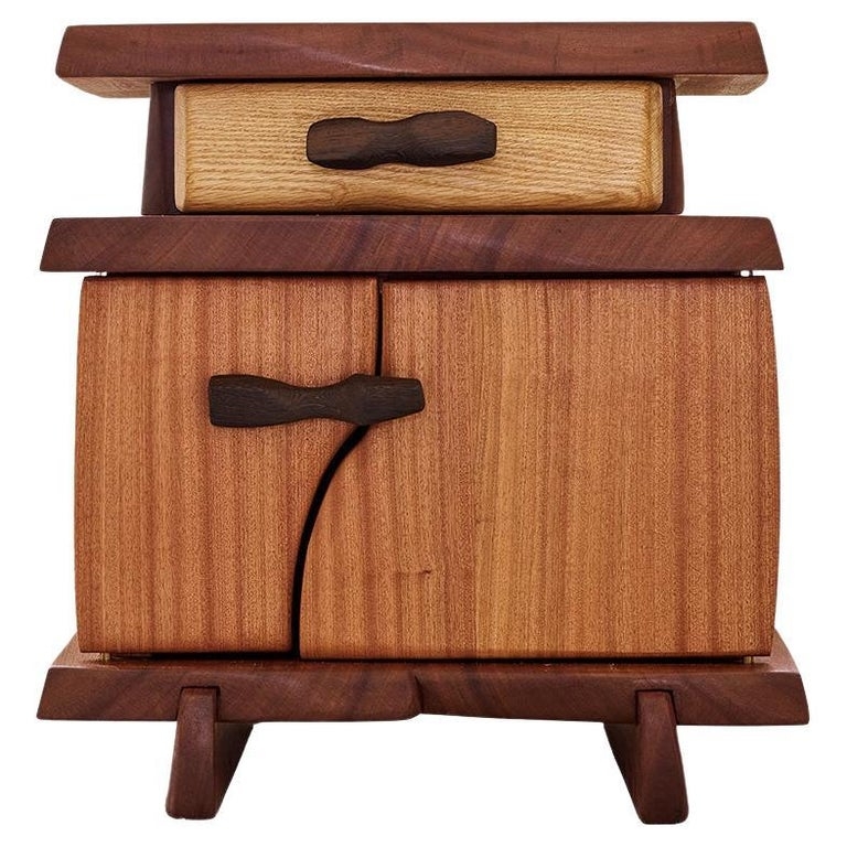 Nightstand with Organic Curve Split: Organic Modern Nightstand