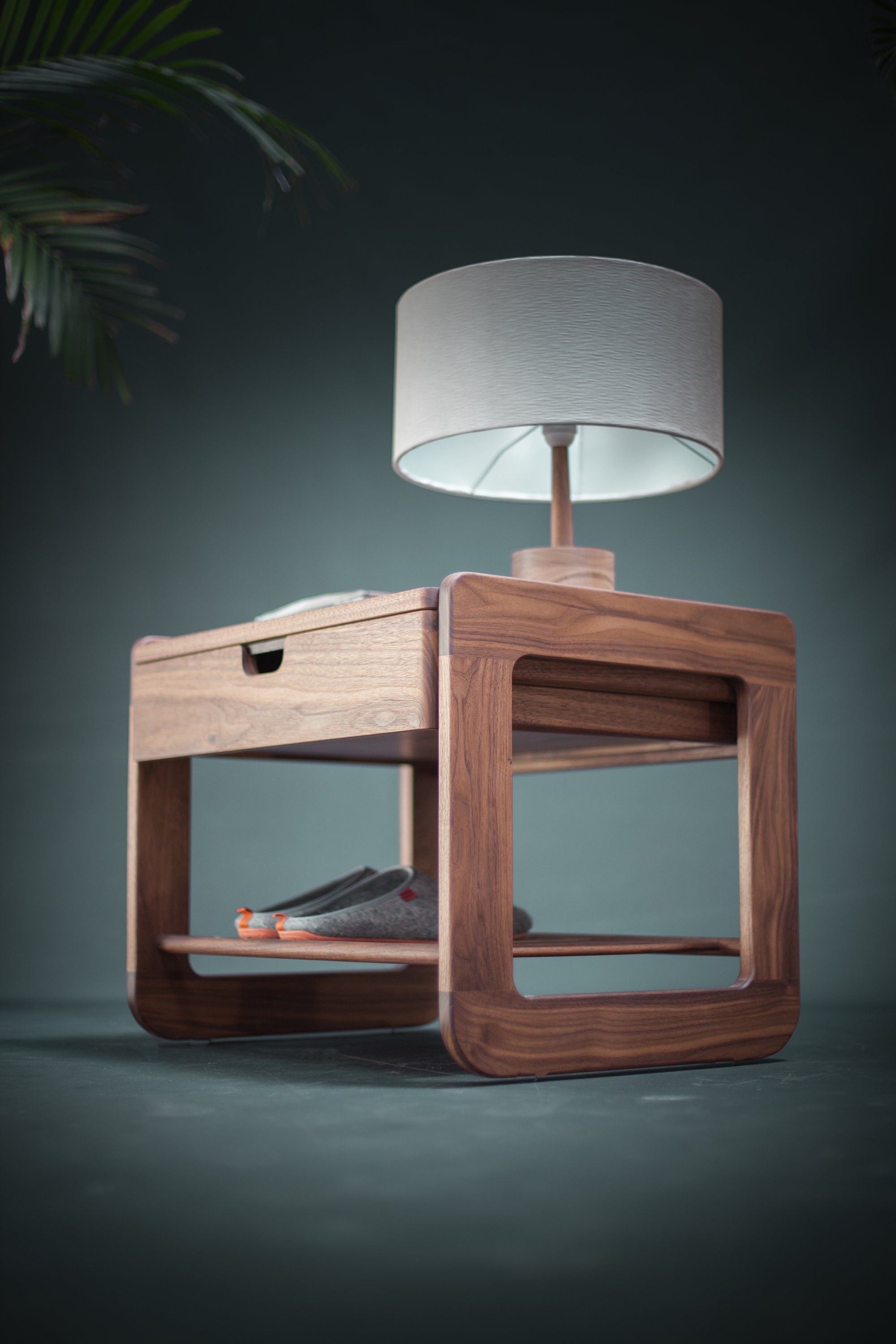 Nightstand with Radiused Corners: Radiused Wood Nightstand