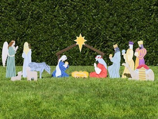 Outdoor Nativity Set: Complete Outdoor Nativity Set, Flat Panel