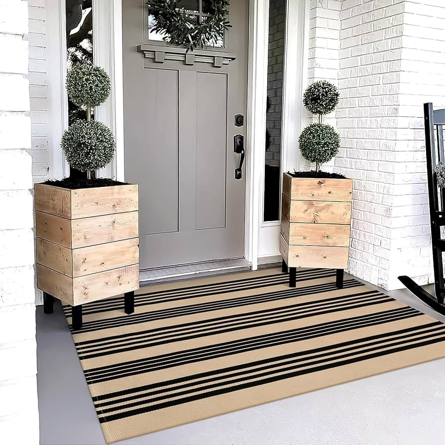 Outdoor Rug Front Porch Decor Modern Farmhouse Entry Decor
