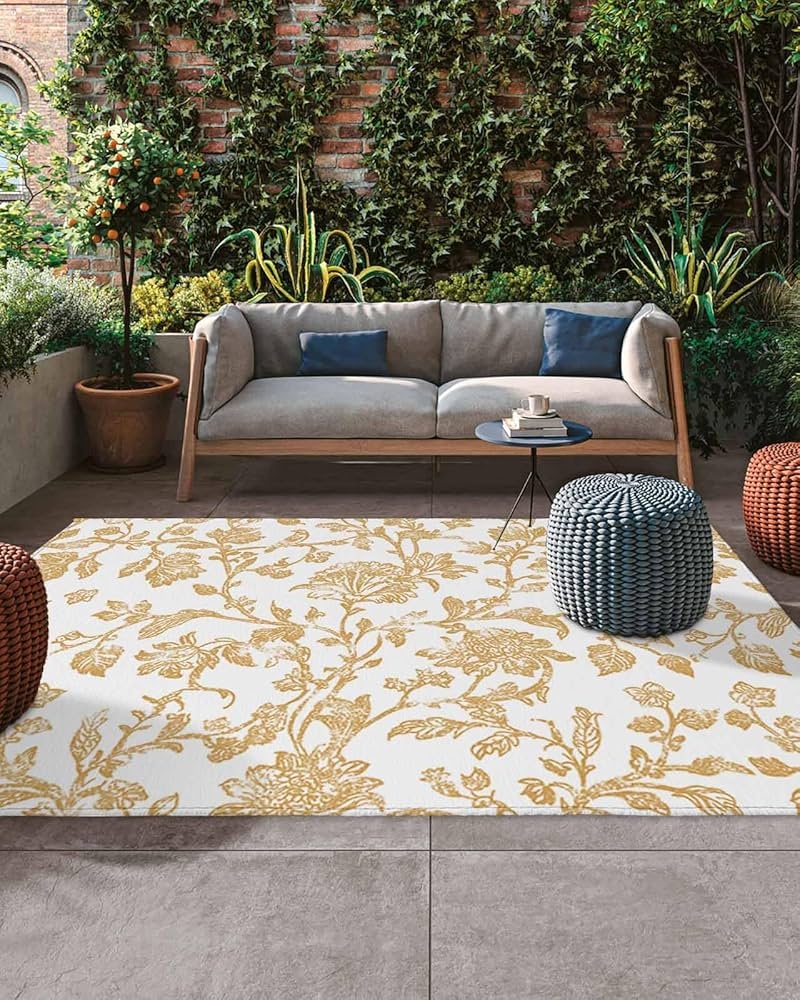 Outdoor Rug Ginger Floral Outdoor Rug Seamless Design