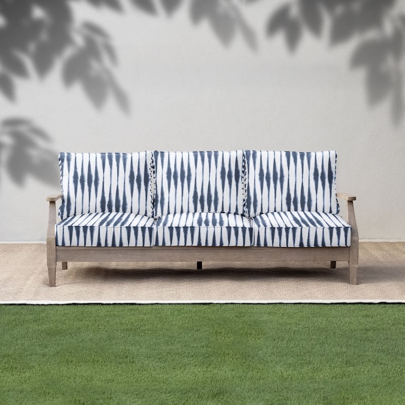 Outdoor Sofa Ikat Pattern Weathered Ikat Stripe Patio Sofa