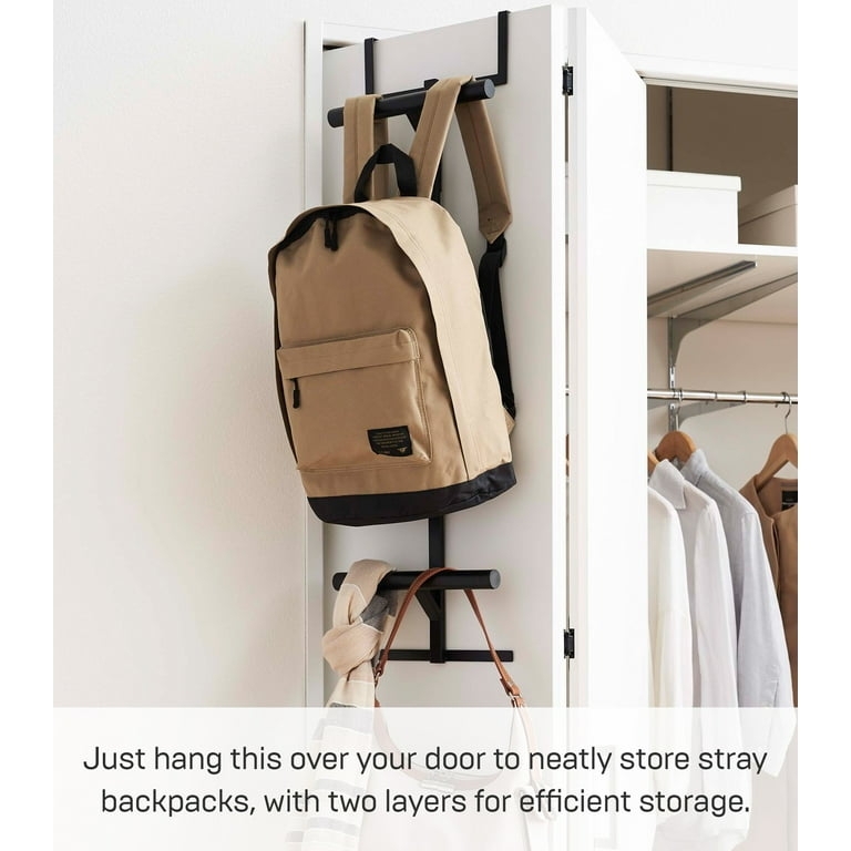 Over The Door Hanger Black Dual Tier Space Saving