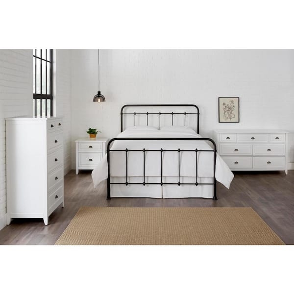 Panel Bed Frame King Size with Tubular Frame Style