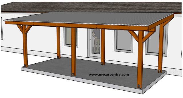 Patio Cover: Post Anchors Shed Style Patio Cover Ideas