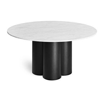 Pedestal Dining Table: Clustered Pedestal Marble Base