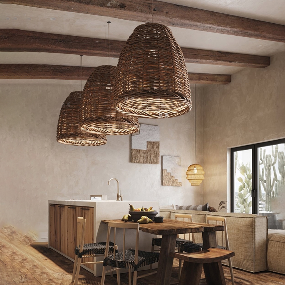 Pendant Light Linear Arrangement Oversized Bell Lamp