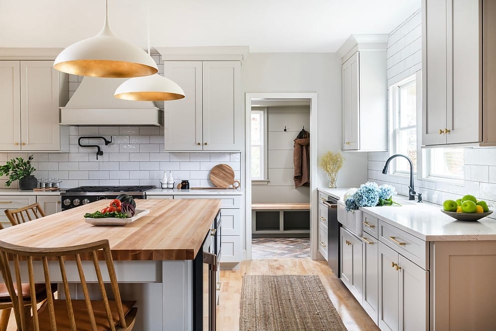 Pendant Light Oversized Dome Gold Lining Modern Farmhouse