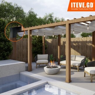 Pergola Bracket L-Shaped Hardware in Matte Black Finish