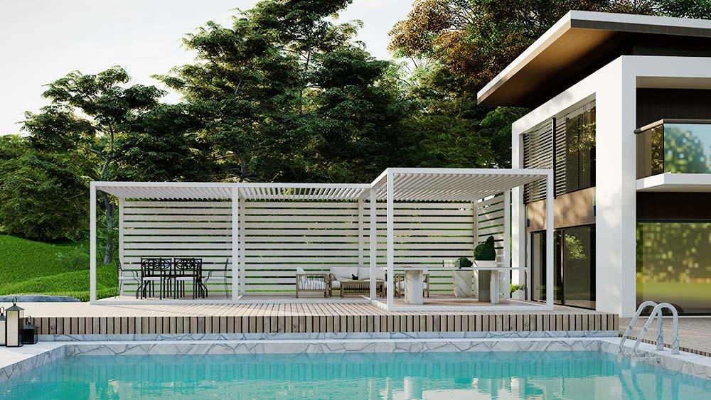 L Shaped Pergola