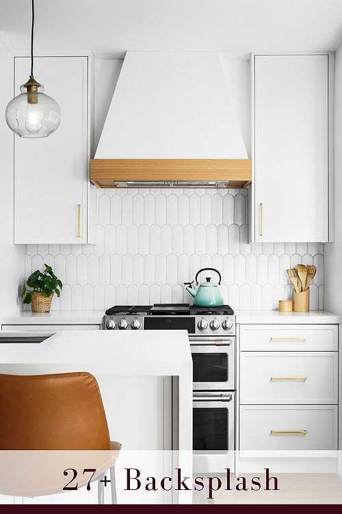 Picket Tile Backsplash Scalloped Edges for Modern Organic Home