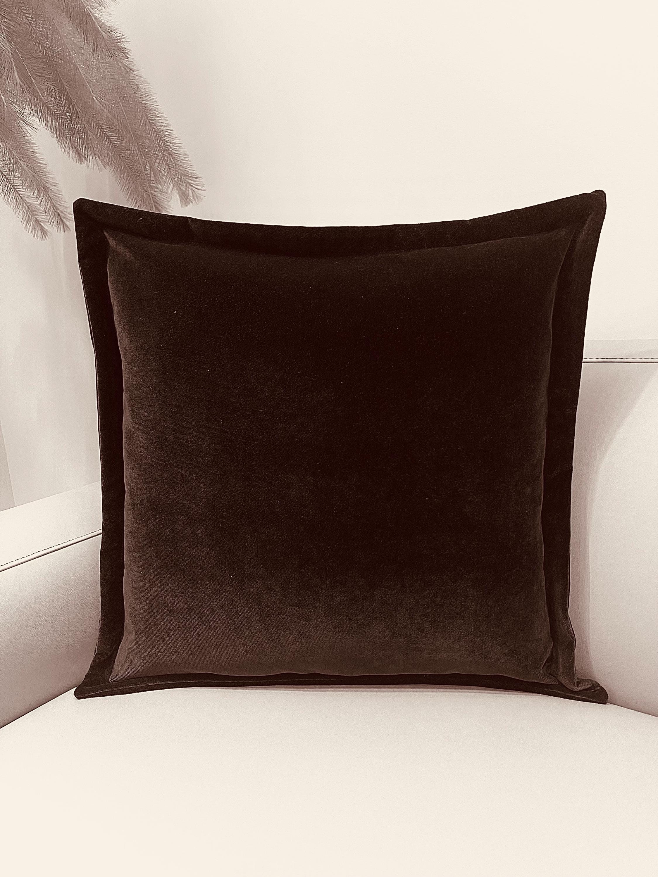 Pillow Cover: Espresso Luxury Flanged Edge Cushion Decor