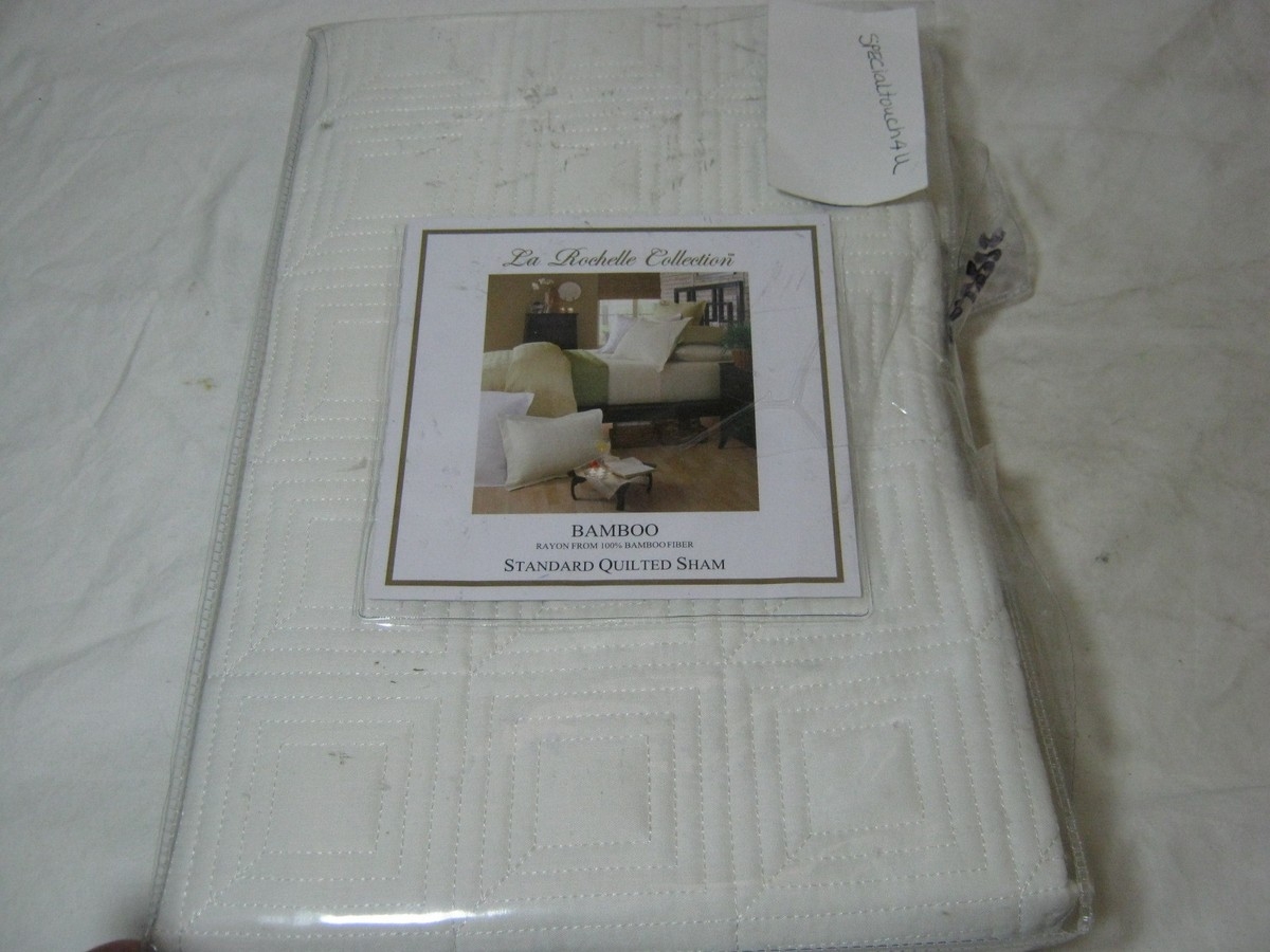Pillow Sham Bamboo Rayon Concentric Square Quilted Sham