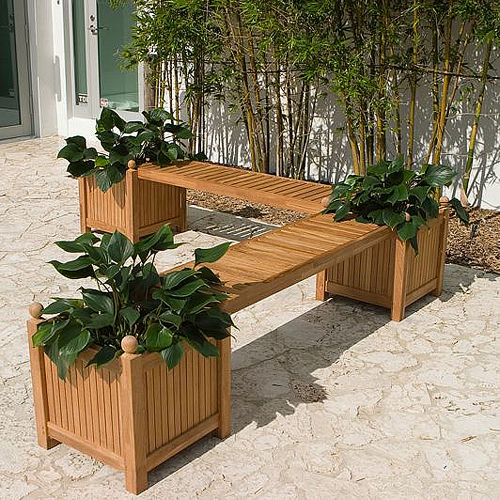 Planter Bench Design: L-Shaped Corner Outdoor Seating