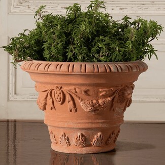 Planter Pot Lions Head Relief Italian Lion Decor